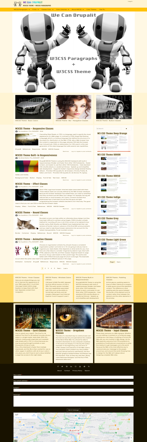 W3 CSS Theme Amber