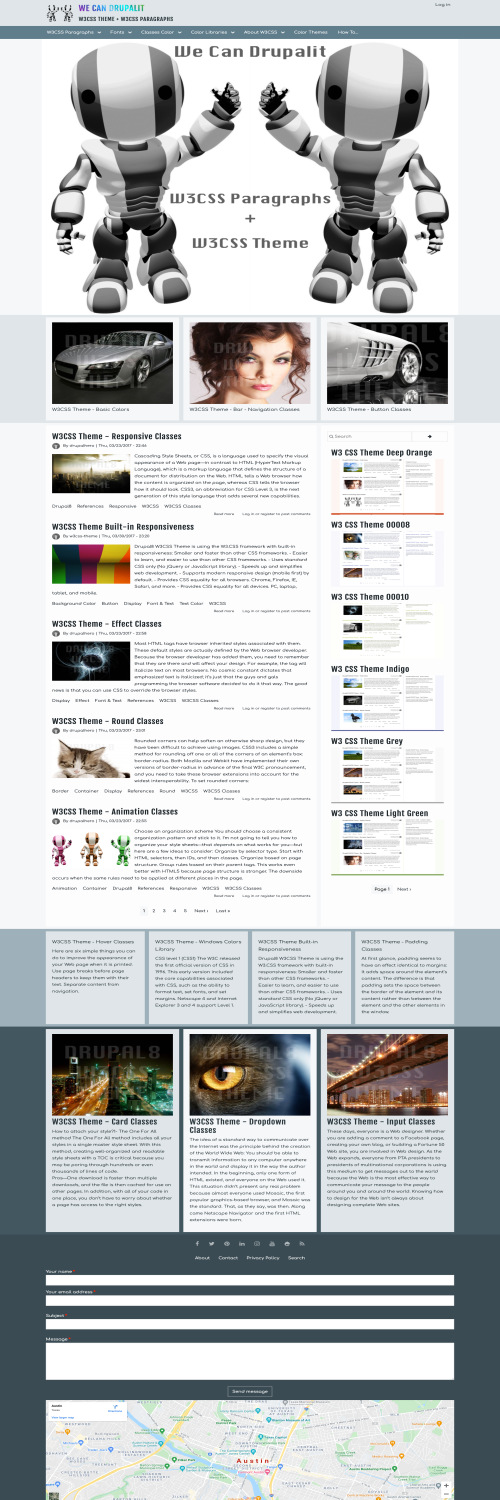 W3 CSS Theme Blue Grey