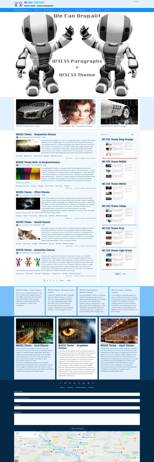 W3 CSS Theme Blue