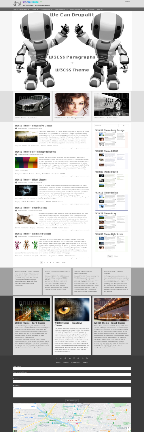 W3 CSS Theme Dark Grey