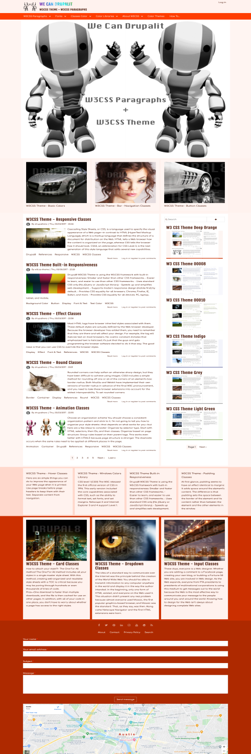 W3 CSS Theme Deep Orange