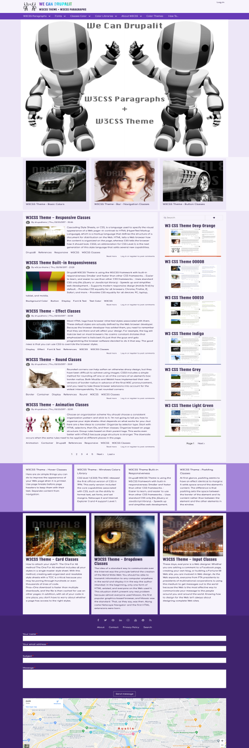 W3 CSS Theme Deep Purple