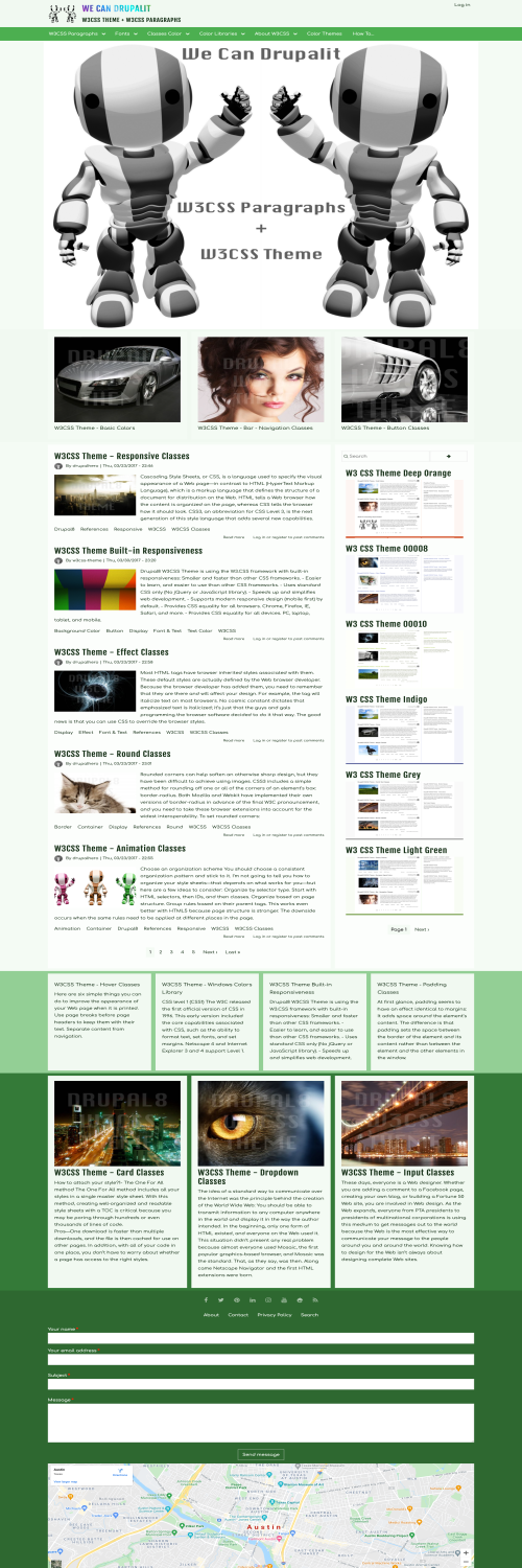 W3 CSS Theme Green