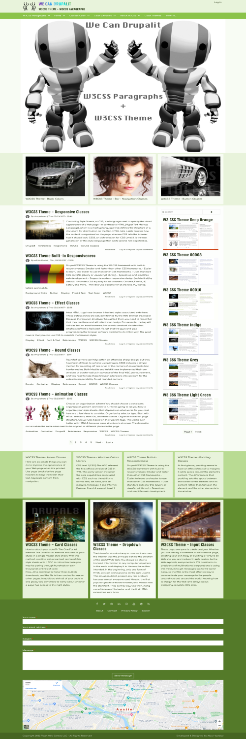 W3 CSS Theme Light Green