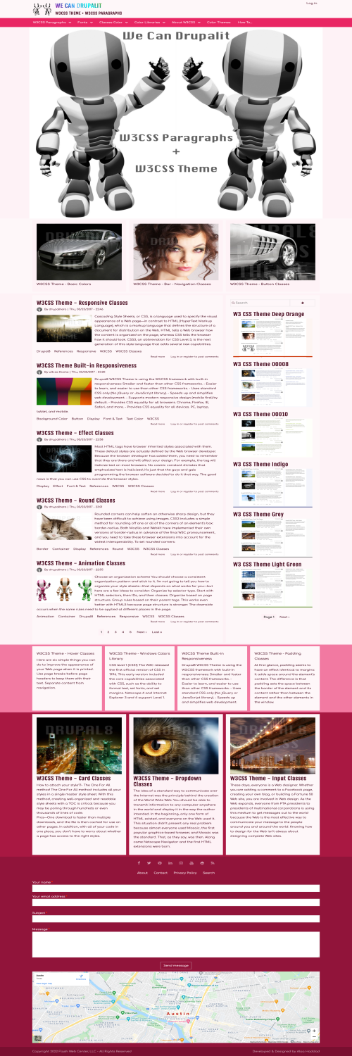 W3 CSS Theme Pink