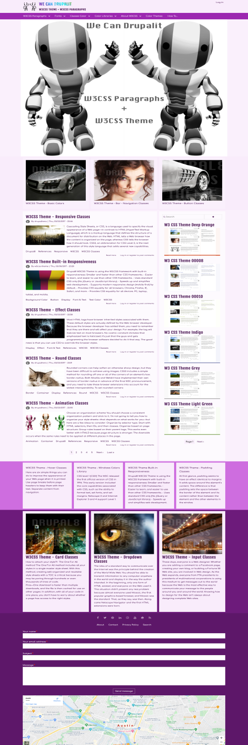 W3 CSS Theme Purple